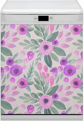 Produktbild von Magnete  Dekorative Magnet Folie für Geschirrspüler 60x70 cm Küche  - Blumenmuster