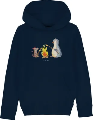 Produktbild von Mr. & Mrs. Panda Kinderpullover Pinguin Lagerfeuer 12-14 Jahre (152/164) - French Navy - Geschenk, Pullover, Feuer, Maus, Pulli, Hoodie, Arbeit, Marshmallows, Liebe