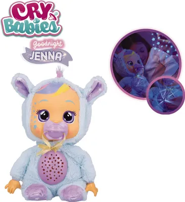 Produktbild von IMC Toys Cry Babies Goodnight Jenna, Babypuppe, Weiblich, 1,5 Jahr(e), Mädchen, Mit Ton, Lichteffekte