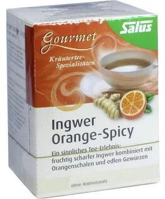 Image de Tisane Salus Gourmet Gingembre Orange-Spicy, Tisane aux épices 15X2 g