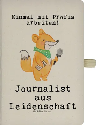 Produktbild von Mr. & Mrs. Panda Journal Journalist Leidenschaft - Transparent - Geschenk, Tagebuch, Ausbildung, Notizheft A5, Reisetagebuch, Lustig, Kladde, Studium, Witzig, notizbuch