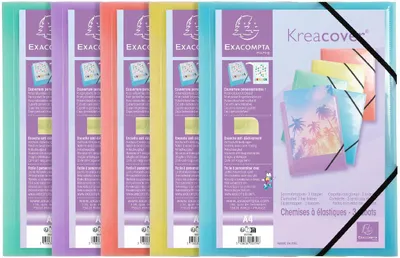 Produktbild von Exacompta 55279E, Briefumschlag-Ordner, A4, Polypropylen (PP), Gemischte Farben, Matt, Landschaftsportrait