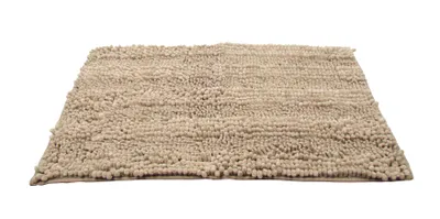 Produktbild von Chenille Badematte rutschhemmend - 50x80cm Braun für Fußbodenheizung geeignet