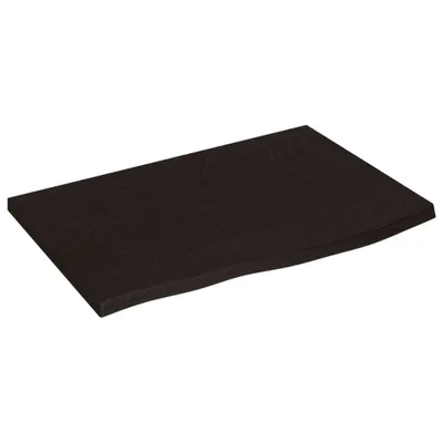Produktbild von vidaXL Wandregal Dunkelbraun 60x40x2 cm Massivholz Eiche Behandelt