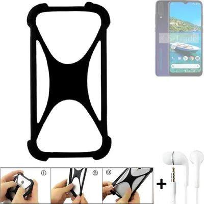 Produktbild von K-S-Trade Handy-Hülle + headphones kompatibel mit General Mobile  Gm 10 Schutz-Hülle Bumper Silikon Cover Case Silikoncase Silikonbumper TPU