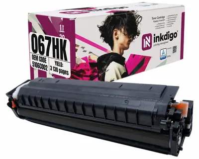 Produktbild von Inkdigo Toner CRG067HK für Canon i-SENSYS LBP-631Cw, LBP-633Cdw, MF651Cw, MF655Cdw – Schwarz, 3130 Seiten,, KI-generiertes Bild