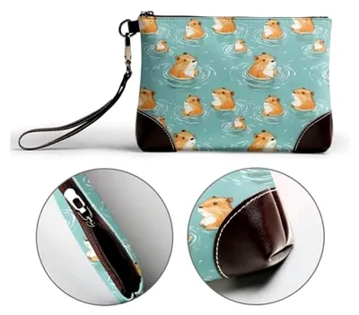 Image de Sac à main en forme de capybara, avec bandoulière, pochette et portefeuille, en cuir