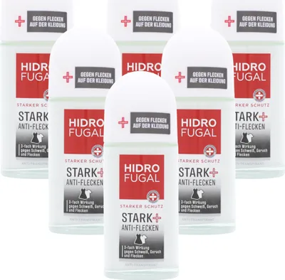 Produktbild von 6 x Hidrofugal Stark + Anti Flecken Starker Schutz mit 3 fach Wirkung Anti Transpirant jeweils50 ml