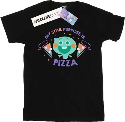 Produktbild von Disney - "Soul 22 Soul Purpose Is Pizza" T-Shirt für Damen BI44319 (XL) (Schwarz)