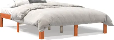 Obrázok produktu pre Maison Exclusive – Masívna posteľ bez matraca, voskovohnedá, 140 x 190 cm, borovicové drevo