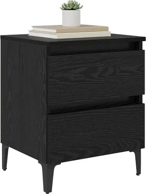 Produktbild von vidaXL Nachttisch Schwarz Eichen-Optik 40 x 35 x 50 cm Holzwerkstoff