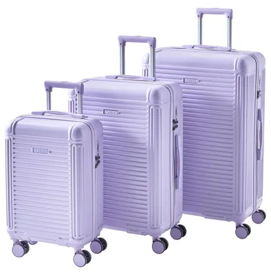 Produktbild von BELIANI Hartschalenkoffer Set 3-teilig Violett aus Kunststoff mit TSA-Schloss Diebstahlschutz Reißverschluss Leise Rollen 3 Größen Modernes Design