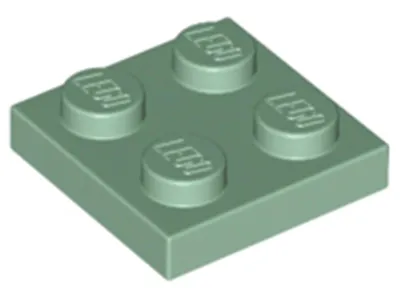 Produktbild von Lego® 2x2 Platten 3022 - 10 Stück Sandgrün
