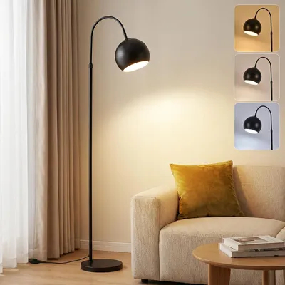 Produktbild von ZMH Stehlampe Wohnzimmer Bogenlampe E27 Fussschalter Standleuchten mit Metallschirm 40W Maximal 160 cm Höhenverstellbar Leseleuchte für Schlafzimmer