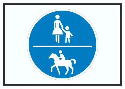 Produktbild von Schild Geh- und Reitweg Symbol A1 (594x841mm)
