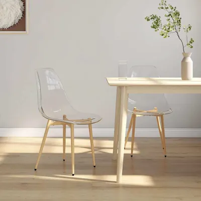 Produktbild von vidaXL Esszimmerstühle 2 Stk. Transparent PET