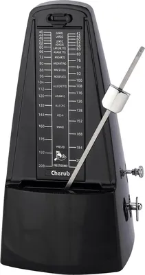 Produktbild von Cherub Metronom WSM-330 Hochglanz Schwarz mit Glocke