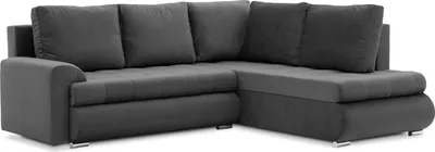 Produktbild von Ecksofa TOKIO V PRO mit Schlaffunktion L-förmig - Eckcouch mit 2 Bettkasten - Kronos 34 Dunkelgrau RECHTS (Muster 1)