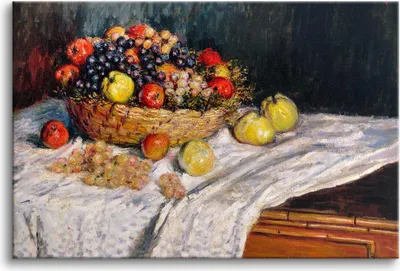 Obrázek produktu pro Reprodukce obrazu Claude Monet: Jablka a hroznové zátiší 60x90