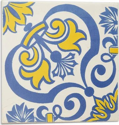 Obrázek produktu pro Floristický vzor s ornamenty– Samolepicí Dlaždice – Samolepicí Obklady – PVC Obklady – Vinylové Dlaždice – 3D Samolepicí Obklady – Samolepicí Nálepky na Dlaždice – Obklady do Kuchyně a Koupelny – 4 kusů 50 x 50 cm