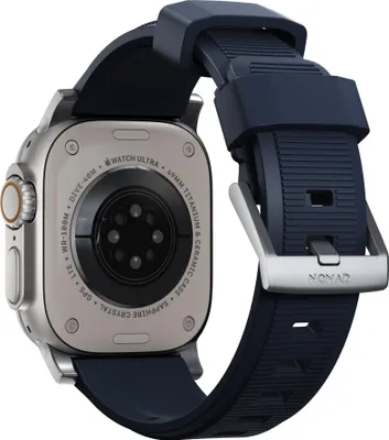 Produktbild von Nomad Rugged Strap Atlantic Blue Connector Silver 42/44/45/49mm