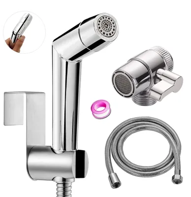 Obrázek produktu pro Sada pro bidet s ruční sprchovou hlavicí – včetně hadice a háčku
