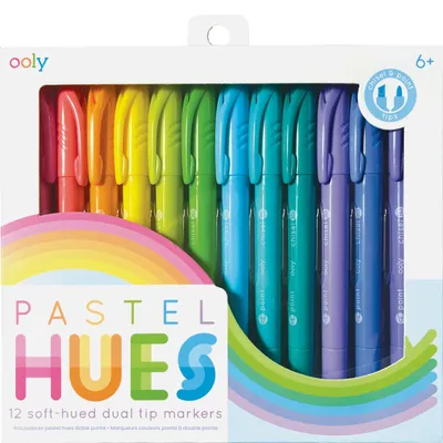 Obrázek produktu pro Oboustranné pastelové fixy Ooly - 12 barev kreativních fixů