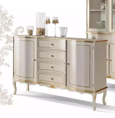 Image de Design Sideboard blanc classique avec tiroirs Commode de salon