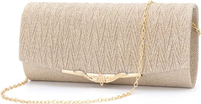 Produktbild von Damen Clutch, Glitzer Abendtasche Umhängetasche Handtasche mit Abnehmbarer Kette Elegante Envelope Tasche für Abschlussball, Hochzeit, Party