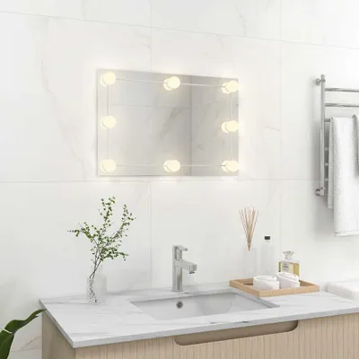 Immagine prodotto di Specchio a parete con illuminazione a LED Vetro rettangolare