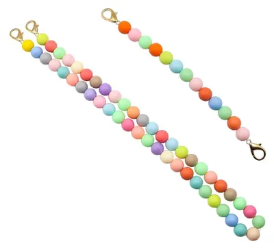 2er-Set bunte Perlen-Schulterriemen für Taschen