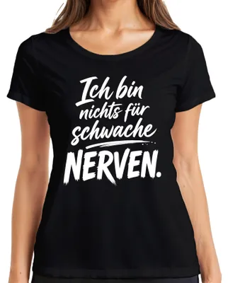 Immagine prodotto di T-shirt da donna, nero, taglia L, con scritta divertente e sarcastica, non adatto a persone sensibili