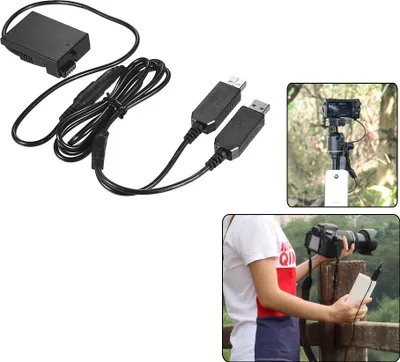 Image de Andoer LP-E8 Coupleur DC Alimentation USB Kit chargeur de batterie factice pour Canon Rebel T3i T2i T4i T5i EOS 600D 550D 650D 700D Kiss X5 X4 X6