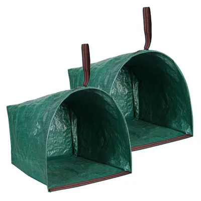 Produktbild von Gartensack 270L groß, 2 Stück + Gartenhandschuhe,Laubsack, Rasensack,Faltbarer Rasensäcke und Gartenabfallsack für Garten und Camping