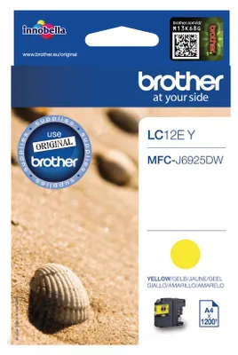Produktbild von Brother LC12EY Druckerpatrone 1 Stück(e) Original Gelb