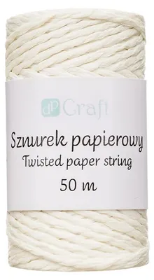 Immagine prodotto di Sznurek papierowy skręcany ecru 50 m