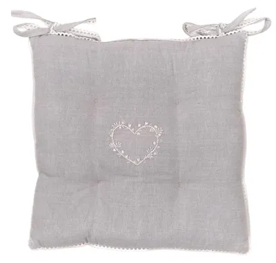 Immagine prodotto di Gestepptes Sitzkissen - TODAY - CHARME - Chambray Petite Broderie Constance - 40 x 40 cm