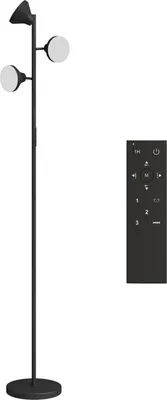 Zdjęcie produktu dla Ściemnialna lampa podłogowa z lampką do czytania, RGB, pilot