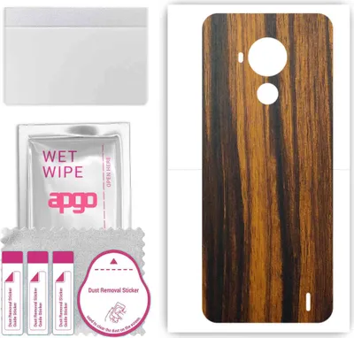 Produktbild von apgo Rückseite Schutzfolie, Skin, kompatibel mit Nokia C30, Hinten Displayschutzfolie aus Vinylfolie, kratzfest, einfache Montage - Tigerwood