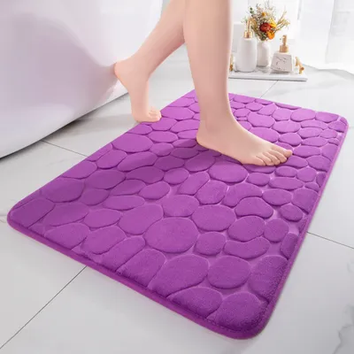 Obrázek produktu pro Paměťová pěna – Protiskuzová podložka do sprchy, 60 x 90 cm – fialová