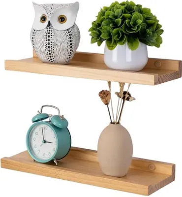 Produktbild von PromoHome® Schwebende Wandregal-Set – 2er Set, 30 x 13 cm, Braun
