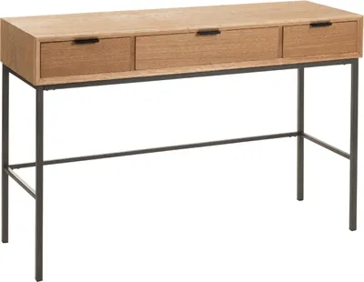 Produktbild von Konsole mit 3 Schubladen aus Holz und Metall