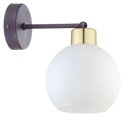 Produktbild von KAR-LIGHTING Wandleuchte 1-flammig Schwarz aus Stahl und Glas – für Flur, Wohnzimmer, E27