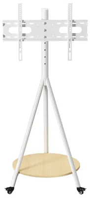 Immagine prodotto di Supporto per televisore, regolabile in altezza, compatibile con televisori da 40" a 75", colore bianco