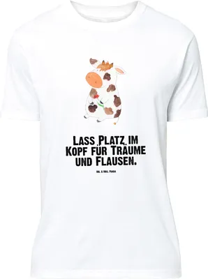 Produktbild von Mr. & Mrs. Panda Tshirt Kuh - Weiß - Geschenk, T-Shirt, S, Bauernhof, Shirt, mit Aufdruck, Motivtion, Hof, Kühe, Lustiges, Spruch