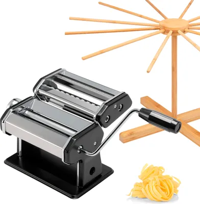 Produktbild von bremermann Nudelmaschine für Spaghetti und Lasagne mit Nudeltrocker aus Bambus