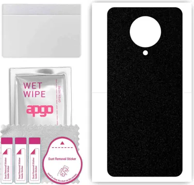 Produktbild von apgo Rückseite Schutzfolie, Skin, kompatibel mit Xiaomi Redmi K30 Pro, Hinten Displayschutzfolie aus Vinylfolie, kratzfest, einfache Montage - Mattschwarz