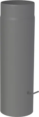 Produktbild von Ø 150 mm Ofenrohr 50 cm - mit Drosselklappe - gussgrau