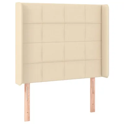 Produktbild von vidaXL Kopfteil mit Ohren Creme 103x16x118/128 cm Stoff