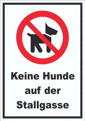 Produktbild von Keine Hunde auf der Stallgasse Aufkleber A4 (210x297mm)